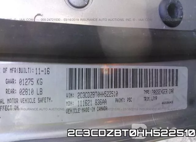 2C3CDZBT0HH522510 фото 10