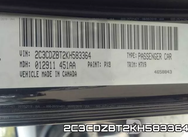2C3CDZBT2KH583364 фото 10