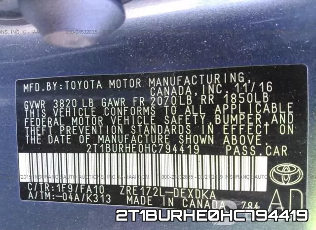 2T1BURHE0HC794419 фото 10