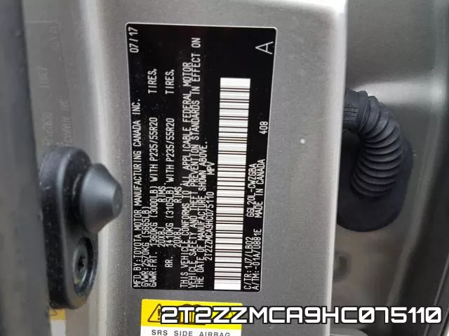 2T2ZZMCA9HC075110 фото 2