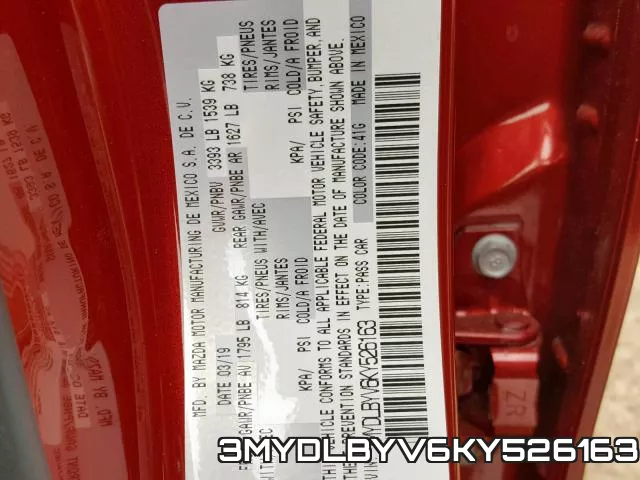 3MYDLBYV6KY526163 фото 2