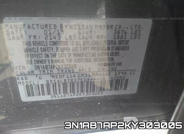 3N1AB7AP2KY303005 фото 10