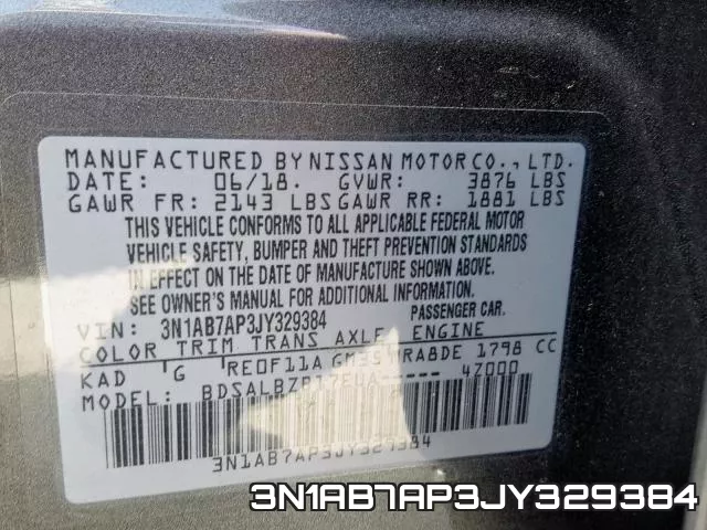 3N1AB7AP3JY329384 фото 2