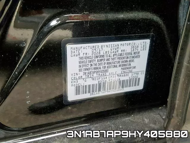 3N1AB7AP9HY405880 фото 2