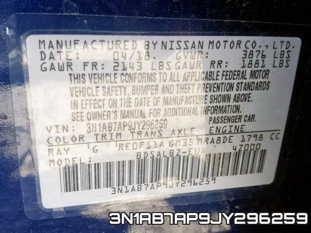 3N1AB7AP9JY296259 фото 2