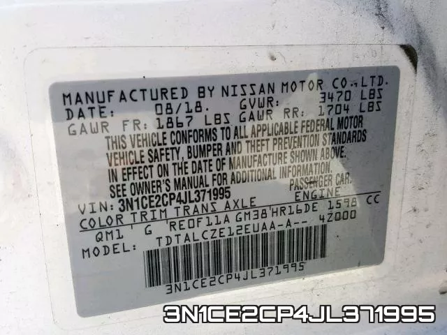 3N1CE2CP4JL371995 фото 2
