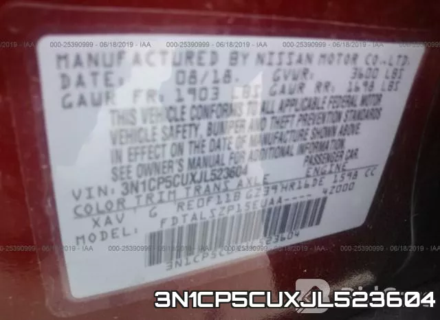 3N1CP5CUXJL523604 фото 10
