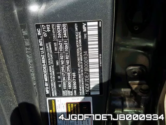 4JGDF7DE7JB000934 фото 2
