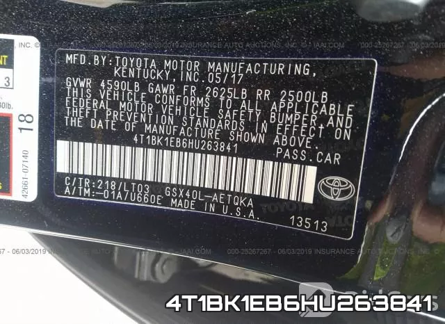 4T1BK1EB6HU263841 фото 10
