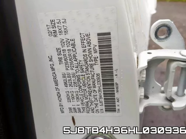 5J8TB4H36HL030936 фото 2