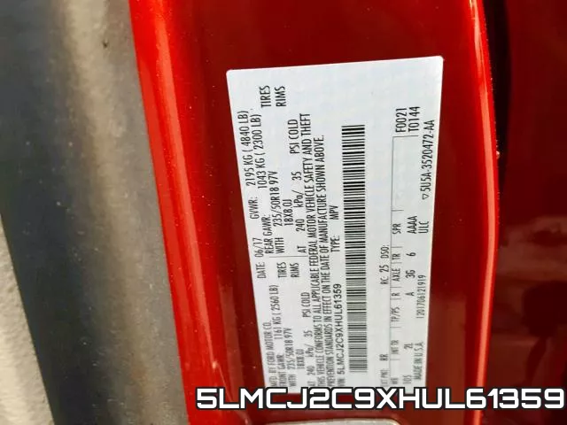 5LMCJ2C9XHUL61359 фото 2