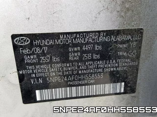 5NPE24AF0HH558553 фото 2