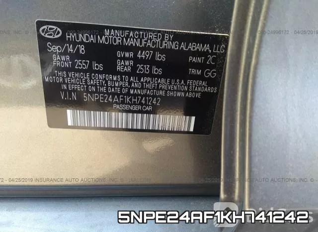 5NPE24AF1KH741242 фото 10
