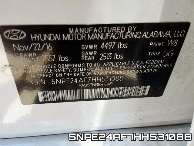 5NPE24AF7HH531088 фото 2