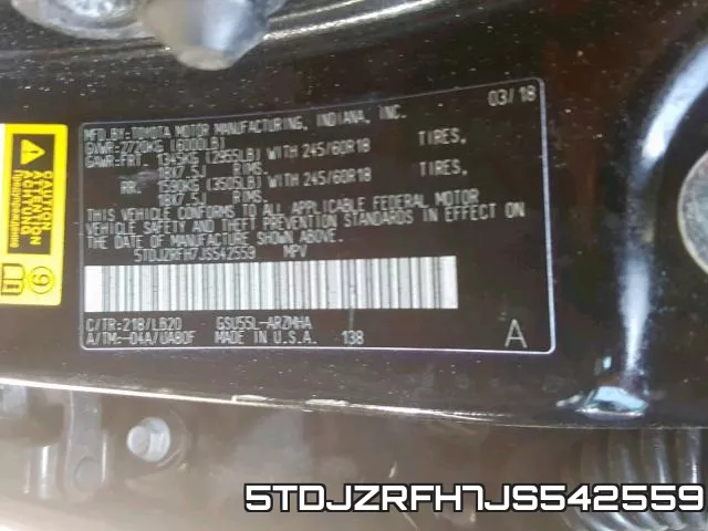 5TDJZRFH7JS542559 фото 2