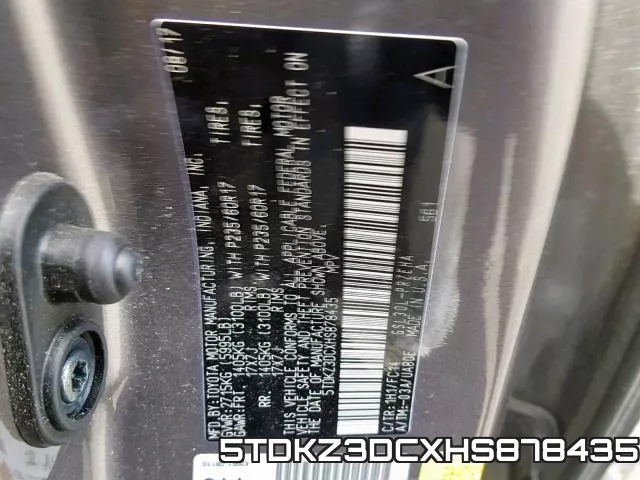 5TDKZ3DCXHS878435 фото 2