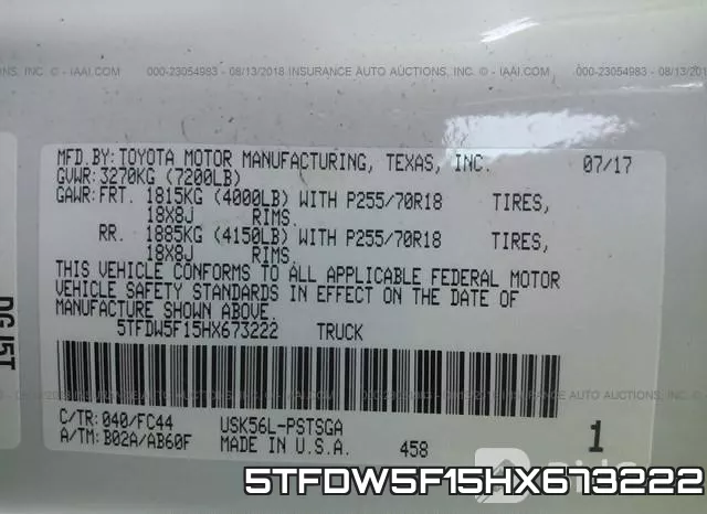 5TFDW5F15HX673222 фото 9