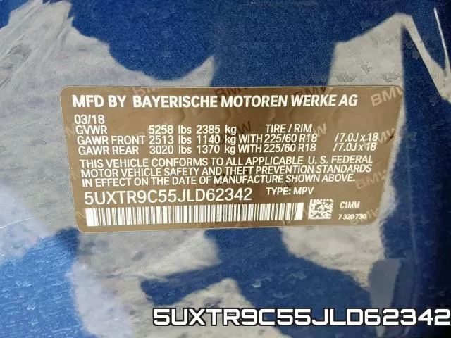 5UXTR9C55JLD62342 фото 2