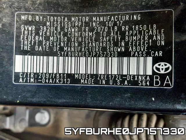 5YFBURHE0JP757330 фото 2