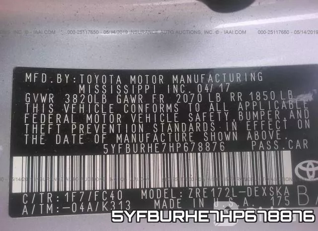 5YFBURHE7HP678876 фото 10