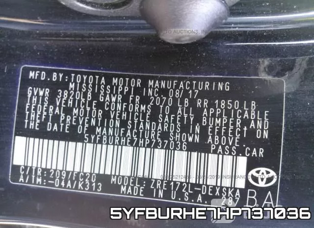 5YFBURHE7HP737036 фото 10