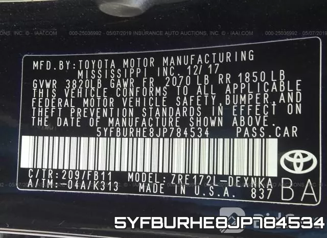 5YFBURHE8JP784534 фото 10