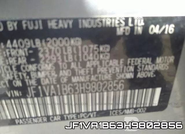 JF1VA1B63H9802856 фото 10