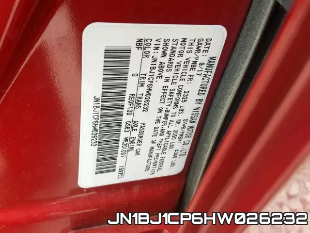 JN1BJ1CP6HW026232 фото 2