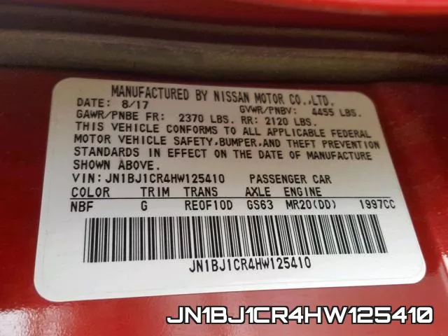 JN1BJ1CR4HW125410 фото 2