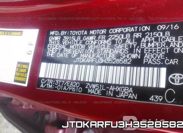 JTDKARFU3H3528582 фото 10