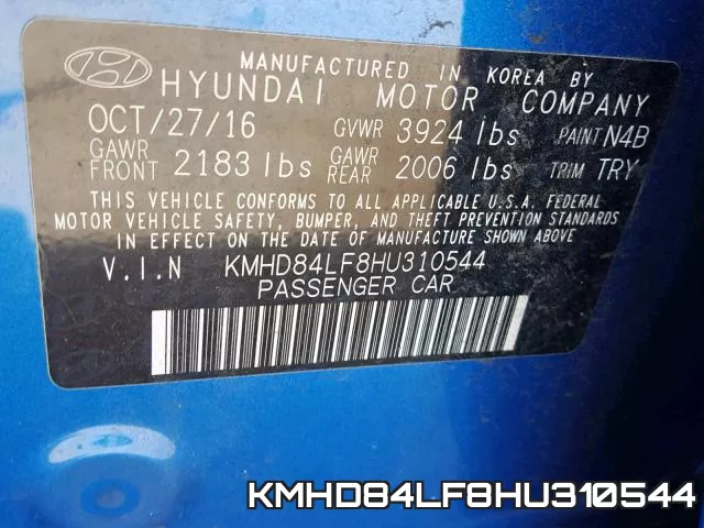 KMHD84LF8HU310544 фото 2