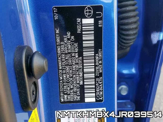 NMTKHMBX4JR039514 фото 2