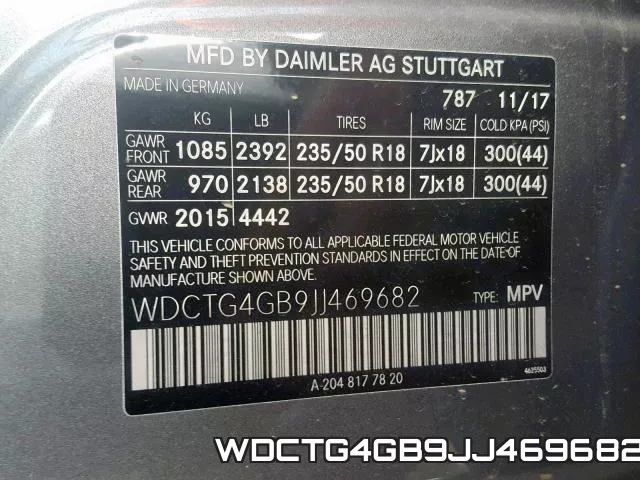 WDCTG4GB9JJ469682 фото 2