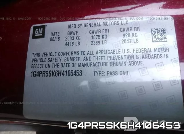 1G4PR5SK6H4106453 фото 10