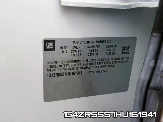 1G4ZR5SS7HU161941 фото 2