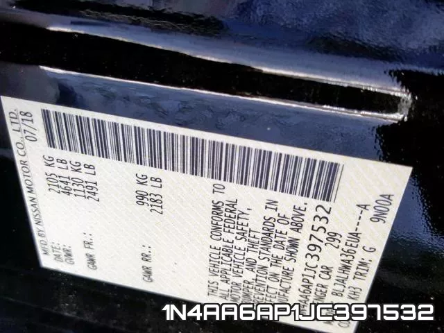 1N4AA6AP1JC397532 фото 2