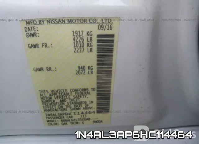 1N4AL3AP6HC114464 фото 10