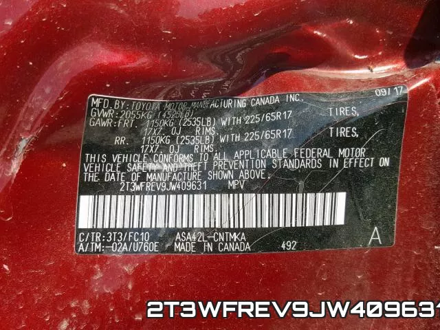 2T3WFREV9JW409631 фото 2