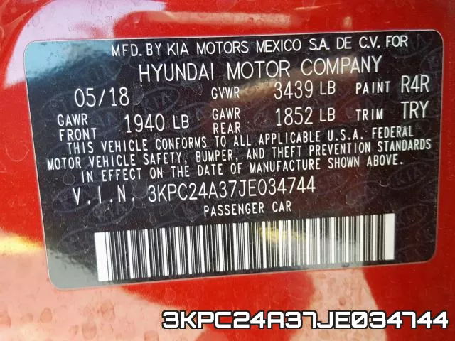 3KPC24A37JE034744 фото 2