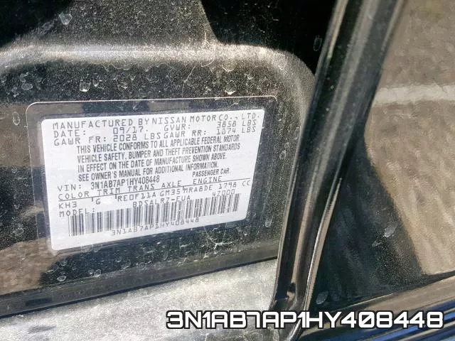3N1AB7AP1HY408448 фото 2