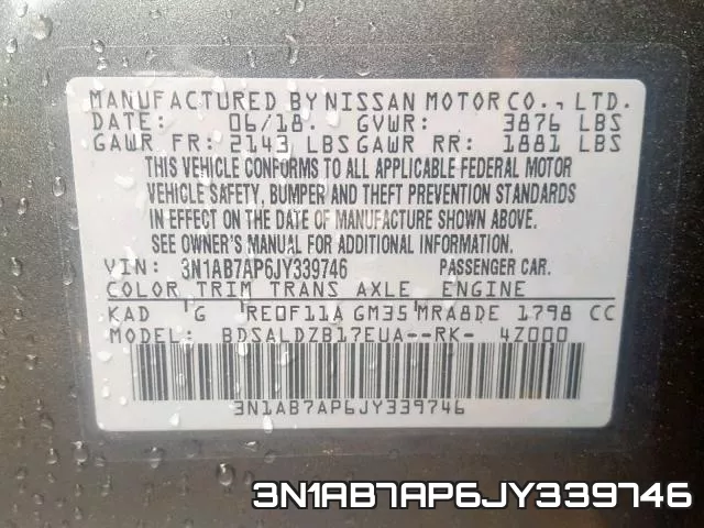 3N1AB7AP6JY339746 фото 2