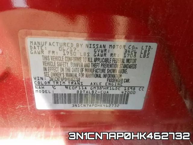 3N1CN7AP0HK462732 фото 2