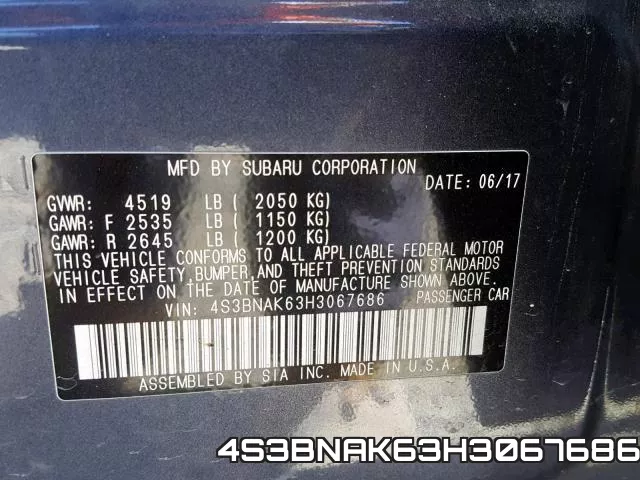 4S3BNAK63H3067686 фото 2