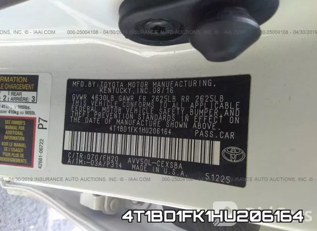 4T1BD1FK1HU206164 фото 10