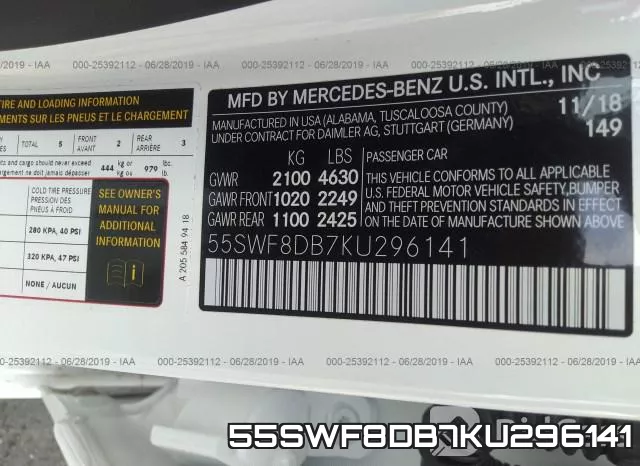 55SWF8DB7KU296141 фото 10