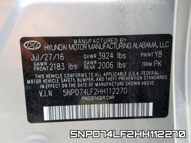 5NPD74LF2HH112270 фото 2