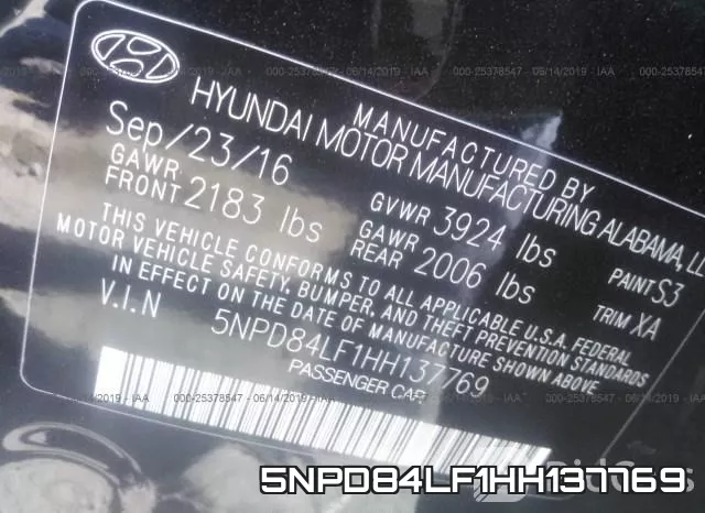 5NPD84LF1HH137769 фото 10