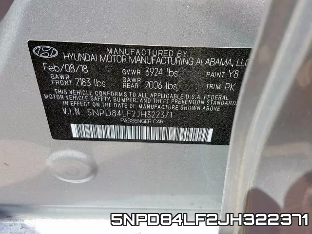 5NPD84LF2JH322371 фото 2