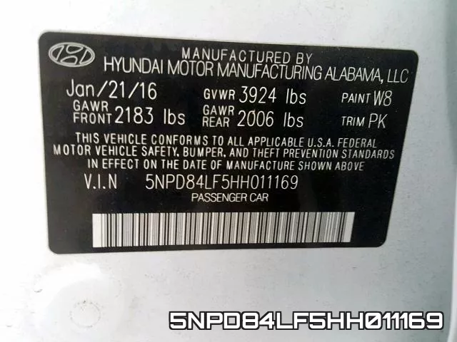5NPD84LF5HH011169 фото 2