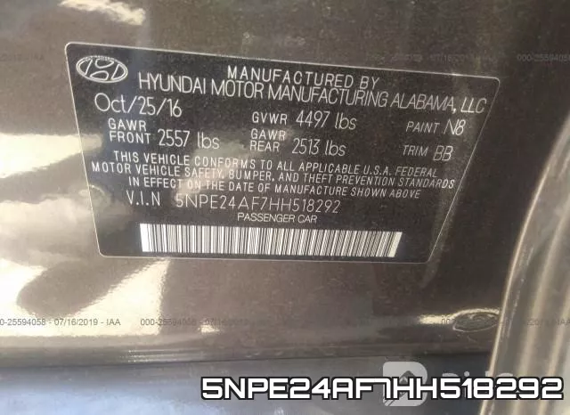 5NPE24AF7HH518292 фото 10